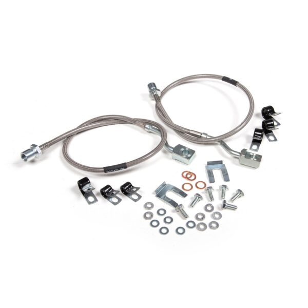 Front Brake Line Set - Stainless Steel - Fits 6 Inch Lift - Chevy Silverado and GMC Sierra 2500HD / 3500HD (11-17)