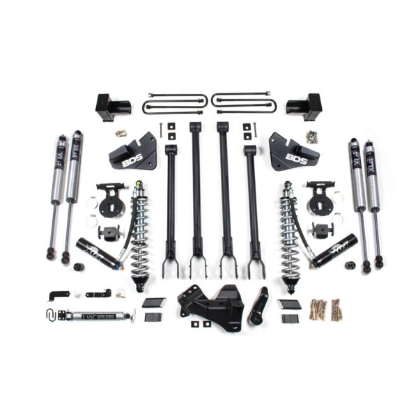 4 Inch Lift Kit w/ 4-Link - FOX 2.5 Coil-Over Conversion - Ford F350 Super Duty DRW (17-19) 4WD - Diesel