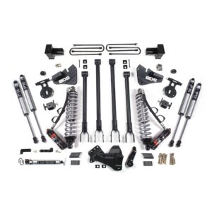 4 Inch Lift Kit w/ 4-Link - FOX 2.5 Performance Elite Coil-Over Conversion - Ford F350 Super Duty DRW (17-19) 4WD - Diesel