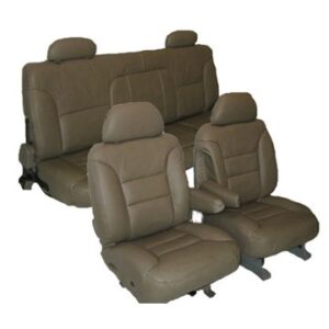 Front Buckets and Rear Bench Seat Upholstery With Arm Rest and Head Rest