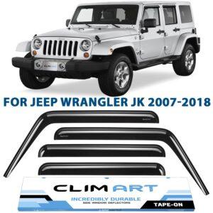 CLIM ART Tape-On Window Deflectors Extra Durable