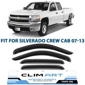 CLIM ART Tape-On Window Deflectors Extra Durable