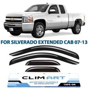 CLIM ART Tape-On Window Deflectors Extra Durable