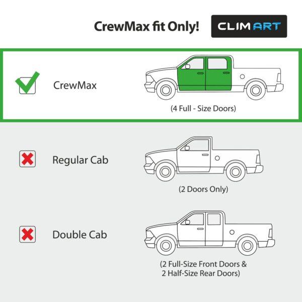 CLIM ART Tape-On Window Deflectors Extra Durable