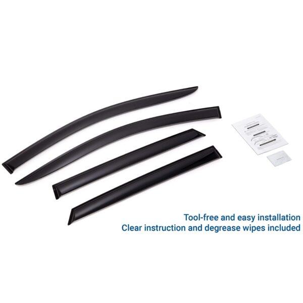 CLIM ART Tape-On Window Deflectors Extra Durable