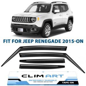 CLIM ART Tape-On Window Deflectors Extra Durable