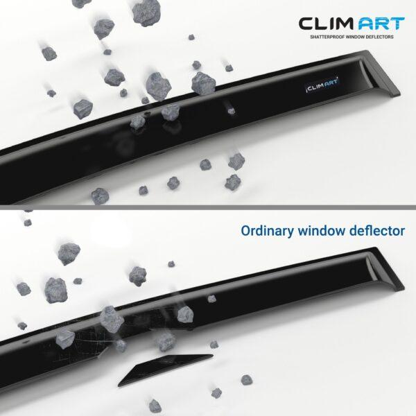 CLIM ART Tape-On Window Deflectors Extra Durable