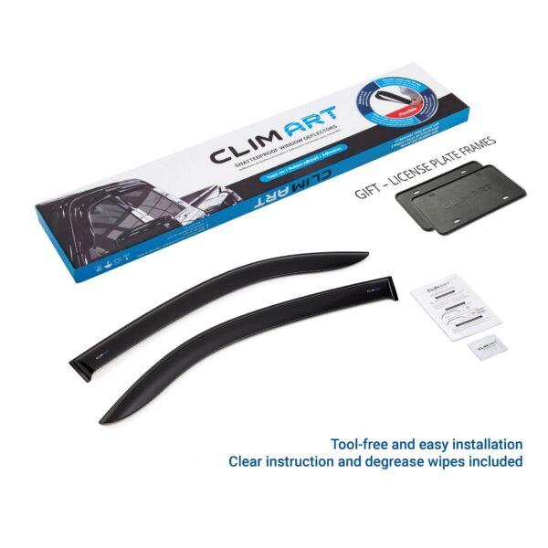 CLIM ART Tape-On Window Deflectors Extra Durable