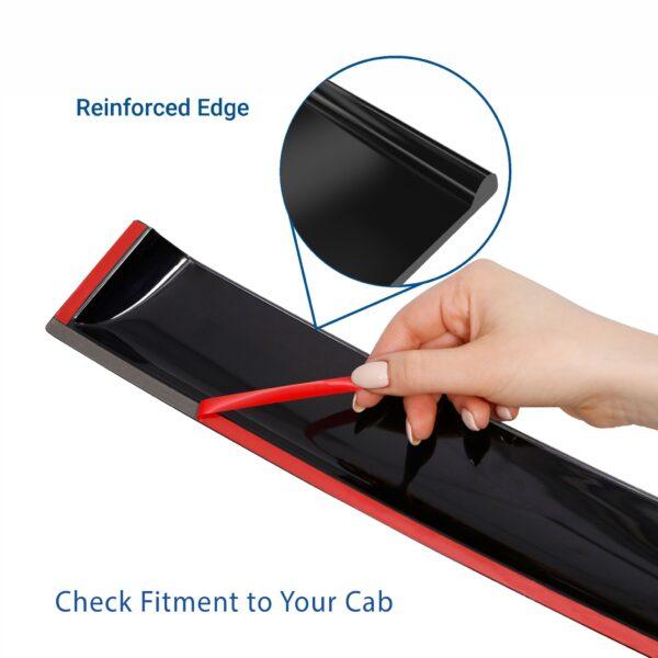 CLIM ART Tape-On Window Deflectors Extra Durable