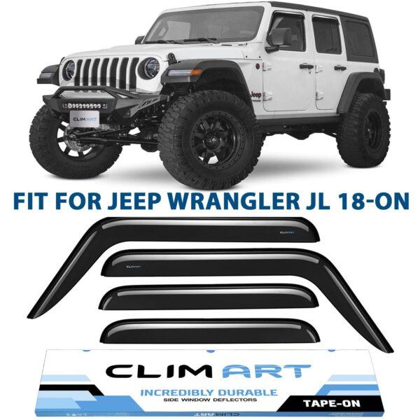 CLIM ART Tape-On Window Deflectors Extra Durable