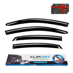 CLIM ART Tape-On Window Deflectors Extra Durable