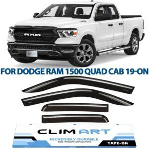 CLIM ART Tape-On Window Deflectors Extra Durable