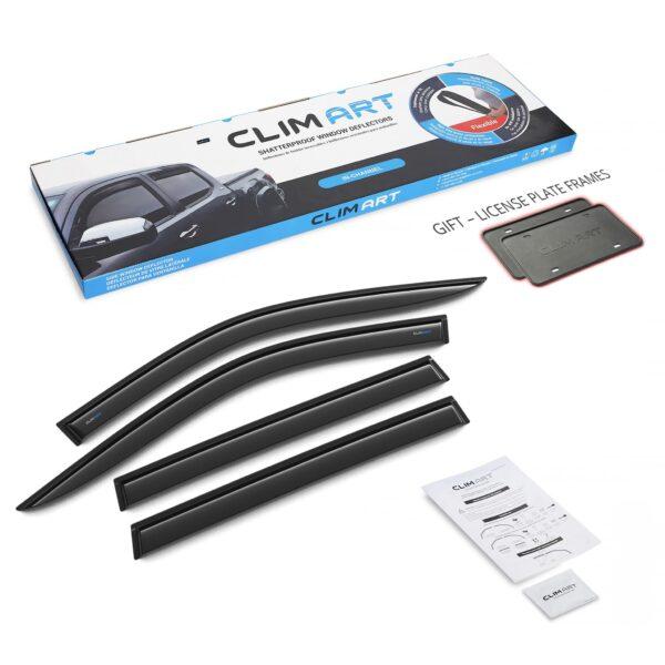 CLIM ART Tape-On Window Deflectors Extra Durable