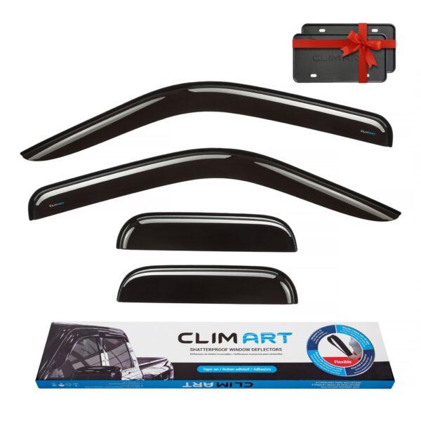 CLIM ART Tape-On Window Deflectors Extra Durable