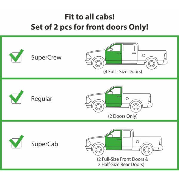 CLIM ART In-Channel Window Deflectors Extra Durable