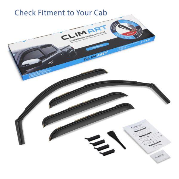 CLIM ART In-Channel Window Deflectors Extra Durable