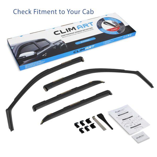 CLIM ART In-Channel Window Deflectors Extra Durable