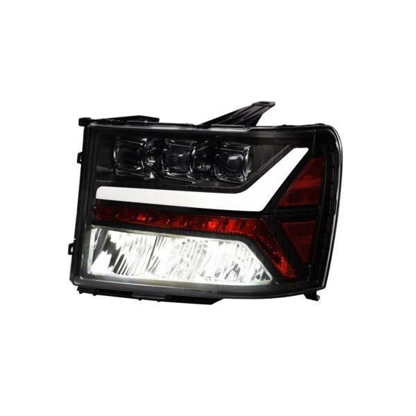 Alpha Owls 2007-2013 GMC Sierra 1500 / 2008-2014 GMC Sierra 2500/3500 Tri Pro LED Headlight - Black Housing