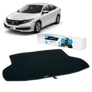 CLIM ART Cargo Liner for Honda Civic 2016-2021 Sedan Custom Fit Trunk Mat, with Honeycomb Dirtproof & Waterproof Technology - All-Climate, Heavy Duty, Anti-Slip Cargo Liner, Luggage - FL01116071