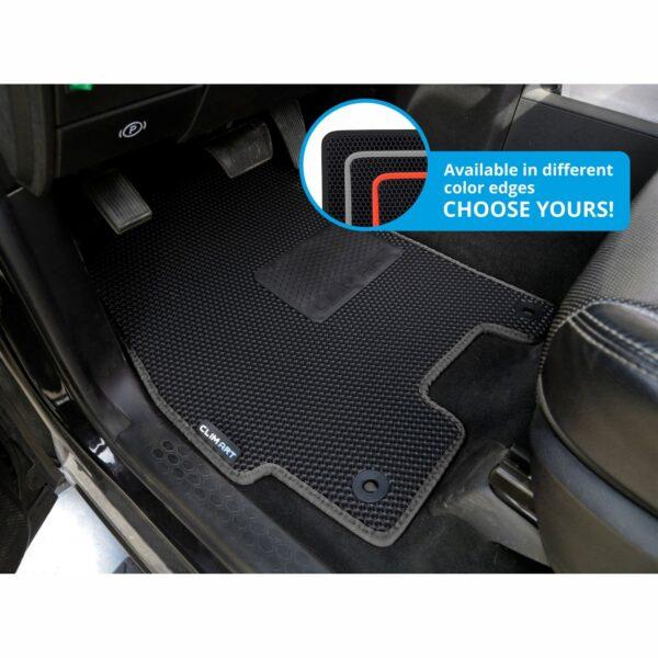 CLIM ART Honeycomb Custom Fit Floor Mats for Dodge Ram 1500 2012-2018 Crew Cab, 1&2 Row, Car Mats Floor Liner, All-Weather, Car Accessories for Man & Woman, Black/Black - FL011309006