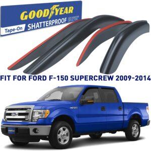 GOODYEAR Tape-On Window Deflectors Shatterproof