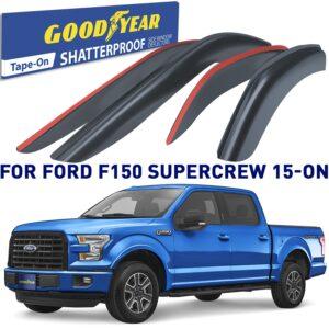 GOODYEAR Tape-On Window Deflectors Shatterproof