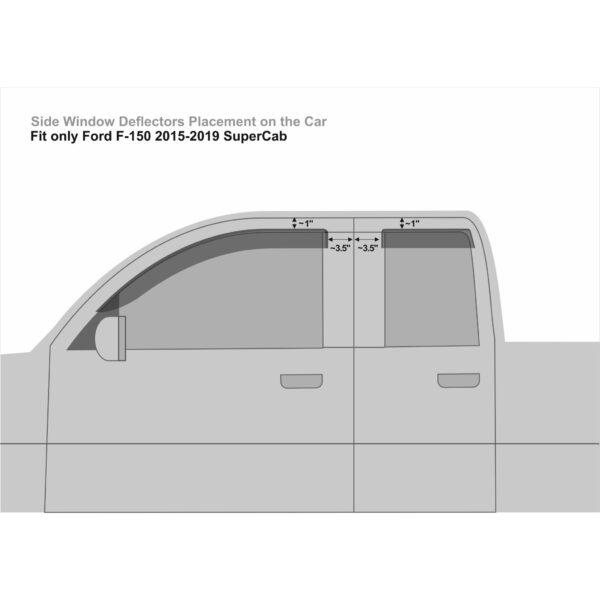 GOODYEAR Tape-On Window Deflectors Shatterproof