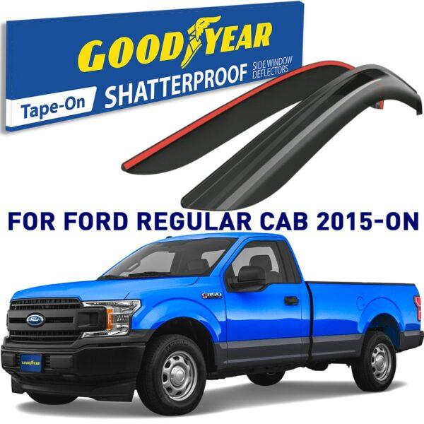 GOODYEAR Tape-On Window Deflectors Shatterproof