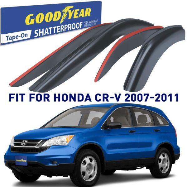 GOODYEAR Tape-On Window Deflectors Shatterproof