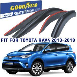 GOODYEAR Tape-On Window Deflectors Shatterproof