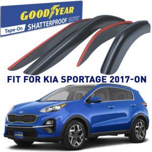 GOODYEAR Tape-On Window Deflectors Shatterproof