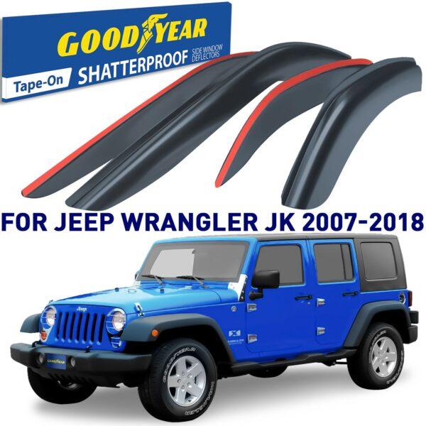 GOODYEAR Tape-On Window Deflectors Shatterproof