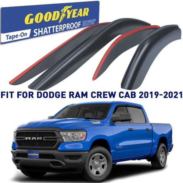 GOODYEAR Tape-On Window Deflectors Shatterproof