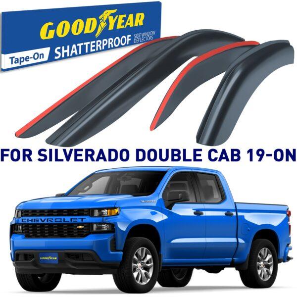 GOODYEAR Tape-On Window Deflectors Shatterproof