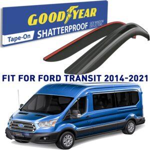 GOODYEAR Tape-On Window Deflectors Shatterproof