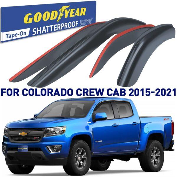 GOODYEAR Tape-On Window Deflectors Shatterproof