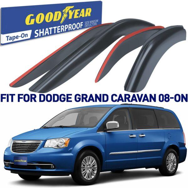 GOODYEAR Tape-On Window Deflectors Shatterproof