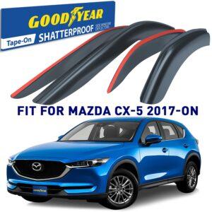 GOODYEAR Tape-On Window Deflectors Shatterproof