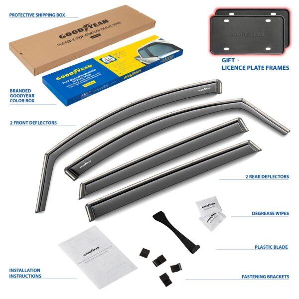 GOODYEAR In-Channel Window Deflectors Shatterproof