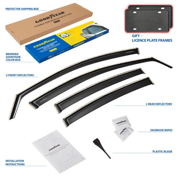 GOODYEAR In-Channel Window Deflectors Shatterproof