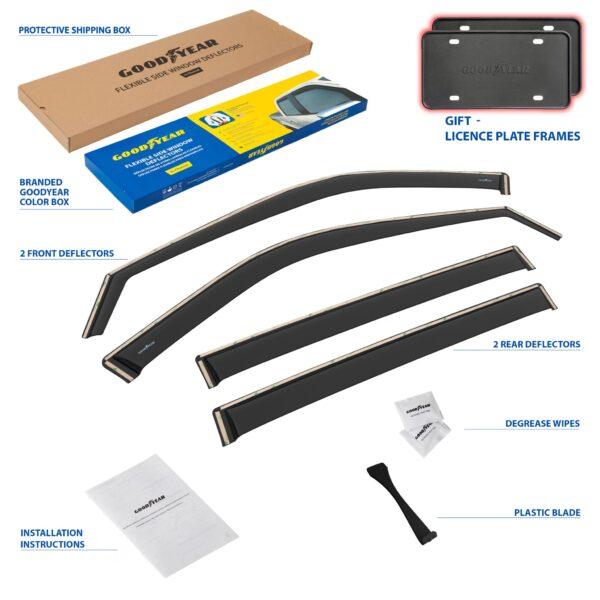 GOODYEAR In-Channel Window Deflectors Shatterproof