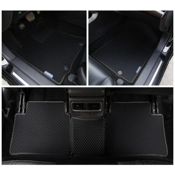 Goodyear Custom Fit Car Floor Liners for Nissan Altima 2013-2015, Black/Black 5 Pc. Set, All-Weather Diamond Shape Liner Traps Dirt, Liquid, Rain and Dust, Precision Interior Coverage - GY004402