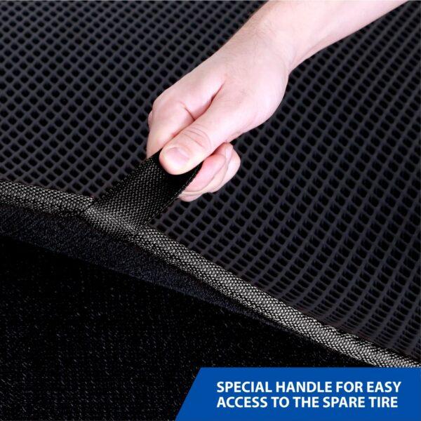 Goodyear Custom Fit Cargo Mat Liner for Chevrolet (Chevy) Tahoe 2015-2020/Cadillac Escalade 2015-2020 - Heavy Duty Trunk Liner, Dimond Shape, Liquid Trapping Technology - Anti-Slip Cargo Liner-GY004500