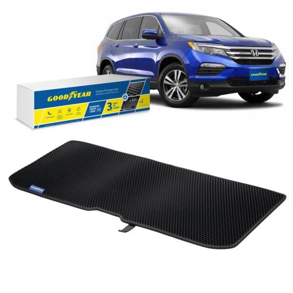 Goodyear Custom Fit Cargo Mat Liner for Honda Pilot 2016-2021 - Heavy Duty Trunk Liner, Dimond Shape, Luggage with Waterproof, Liquid & Dirt Trapping Technology - Anti-Slip Cargo Liner- GY004501