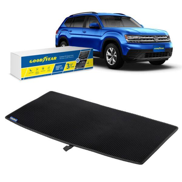 Goodyear Custom Fit Cargo Mat Liner for Volkswagen Atlas 2018-2021 - Heavy Duty Trunk Liner, Dimond Shape, Luggage with Waterproof, Liquid & Dirt Trapping Technology - Anti-Slip Cargo Liner - GY004504