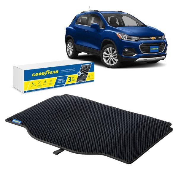 Goodyear Custom Fit Cargo Mat Liner for Chevrolet (Chevy) Trax 2014-2021/Buick Encore 2013-2019 - Heavy Duty Trunk Liner, Dimond Shape, Liquid Trapping Technology - Anti-Slip Cargo Liner - GY004507