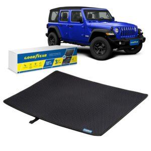 Goodyear Custom Fit Cargo Mat Liner for Jeep Wrangler 2019-2021 - Heavy Duty Trunk Liner, Dimond Shape, Luggage with Waterproof, Liquid & Dirt Trapping Technology - Anti-Slip Cargo Liner-GY004509