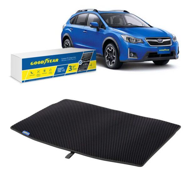 Goodyear Custom Fit Cargo Mat Liner for Subaru Crosstrek 2018-2021 - Heavy Duty Trunk Liner, Dimond Shape, Luggage with Waterproof, Liquid & Dirt Trapping Technology - Anti-Slip Cargo Liner - GY004513