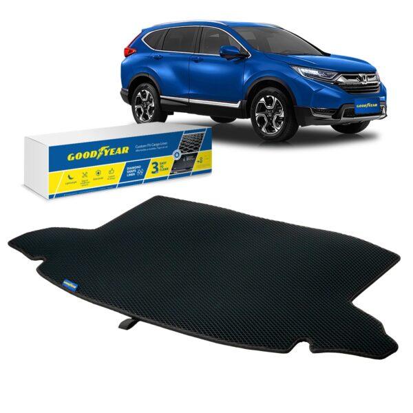 Goodyear Custom Fit Cargo Mat Liner for Honda CR-V 2017-2021 - Heavy Duty Trunk Liner, Dimond Shape, Luggage with Waterproof, Liquid & Dirt Trapping Technology - Anti-Slip Cargo Liner-GY004514