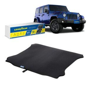 Goodyear Custom Fit Cargo Mat Liner for Jeep Wrangler 2015-2018 - Heavy Duty Trunk Liner, Dimond Shape, Luggage with Waterproof, Liquid & Dirt Trapping Technology - Anti-Slip Cargo Liner-GY004525